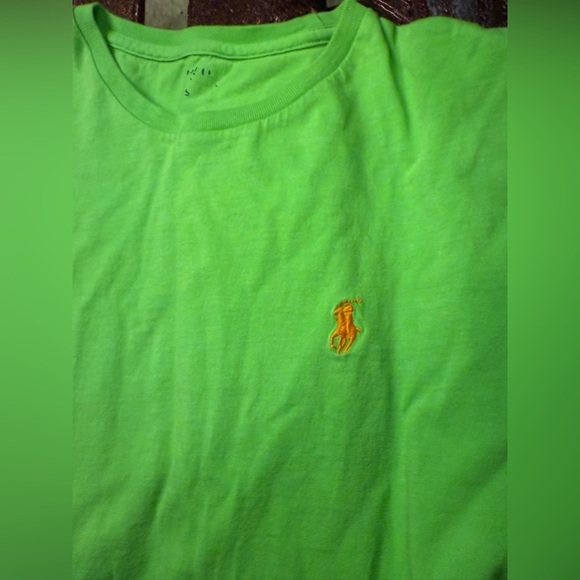 Polo by Ralph Lauren Unisex Vibrant Lime Green Short Sleeve Tee W/ Crew Neck-SM - Picture 2 of 3
